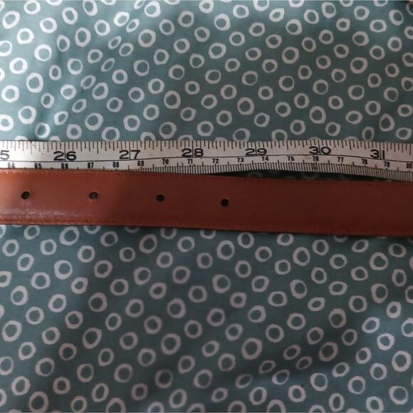 Ralph Lauren collection black leather skinny belt brass buckle small main image 7
